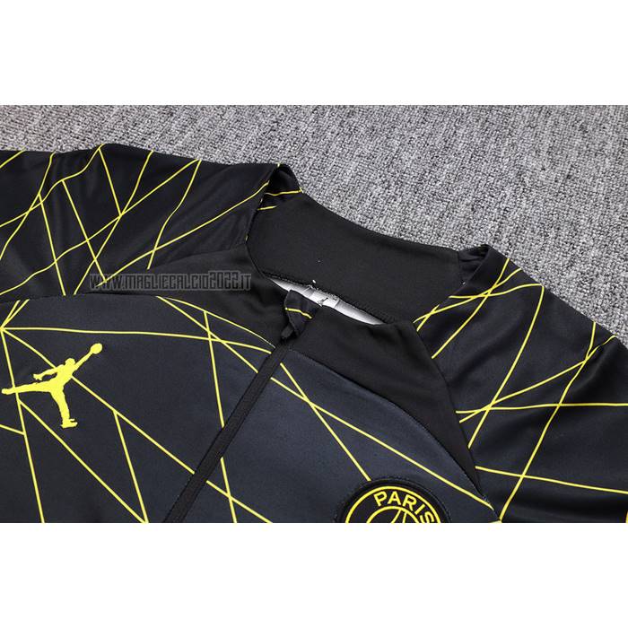 Tuta da Track de Felpa del Paris Saint-Germain Jordan 2023-2024 Nero